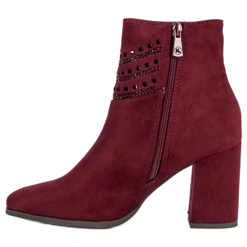 Kylie Elegant burgundy boots multicolored red 1