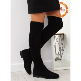 Black thigh boots BM102 black 1