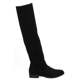 Black thigh boots BM102 black 2