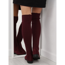 Burgundy boots BM102 red multicolored 2