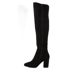 Black high heels boots BH133-HB black 2