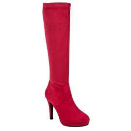 Small Swan Sexy women's boots red 1 Small Swan Sexy women's boots red 1