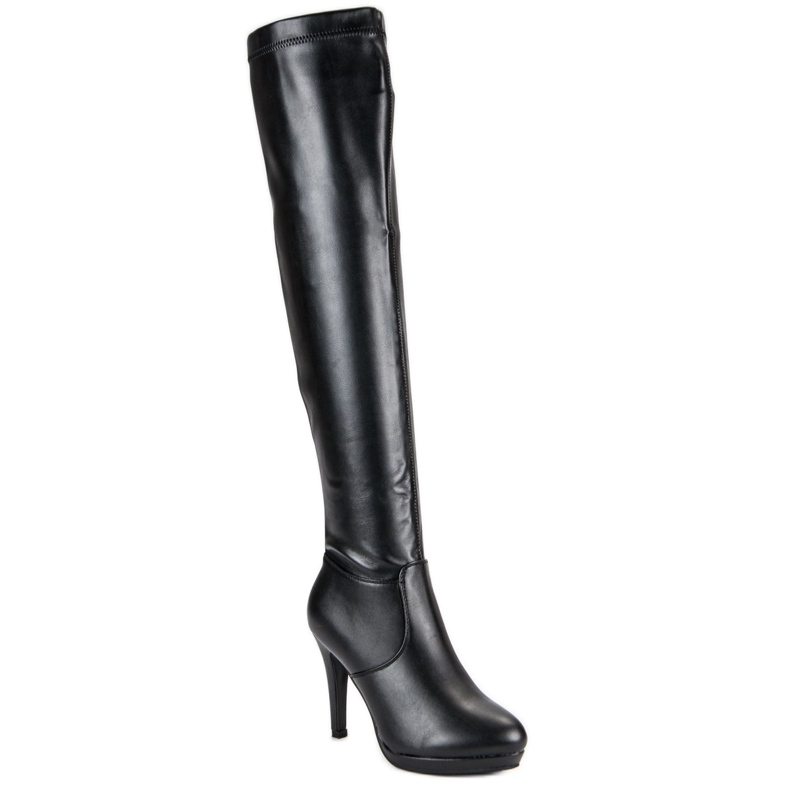 Small Swan Over-the-knee boots black 1
