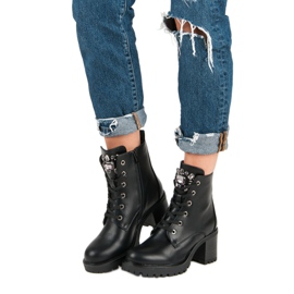 Kylie Tied boots on the post black 2