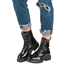 Kylie Checked boots black 2