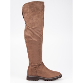 Kylie Flat Heel Boots brown 2