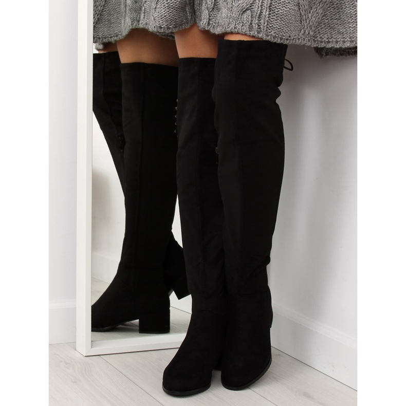 Black high-heeled boots BH129-HB 2 Black high-heeled boots BH129-HB 2