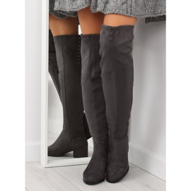 Gray Over-boots high heels BH129-HB Gray grey 1