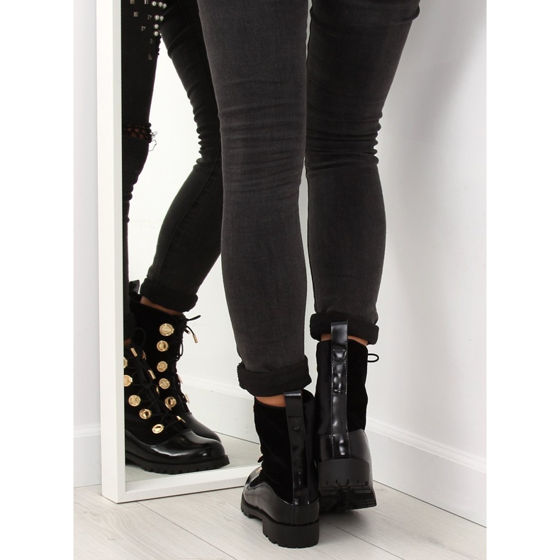 Velor workers with buttons black R113p Black 1