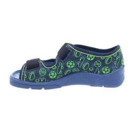 Befado children's shoes sandals slippers 969y124 green navy blue 2