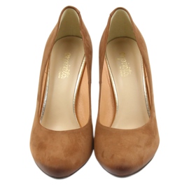 Espinto formal pumps red pumps on a decorative post brown 3