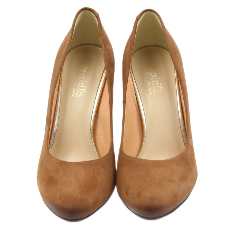 Espinto formal pumps red pumps on a decorative post brown 3