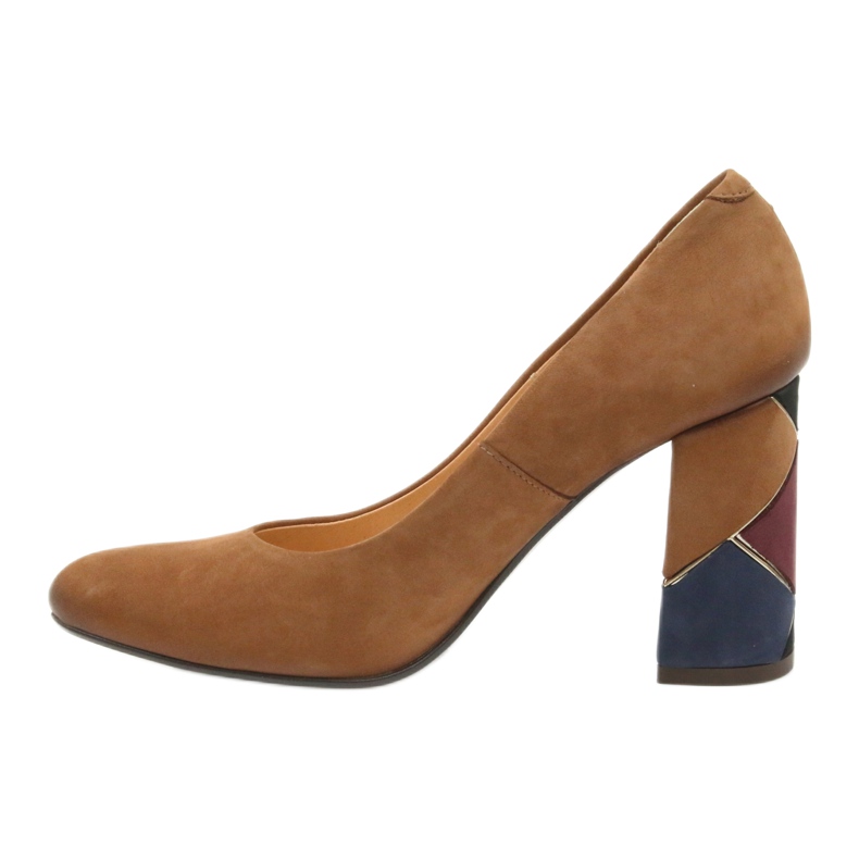 Espinto formal pumps red pumps on a decorative post brown 2