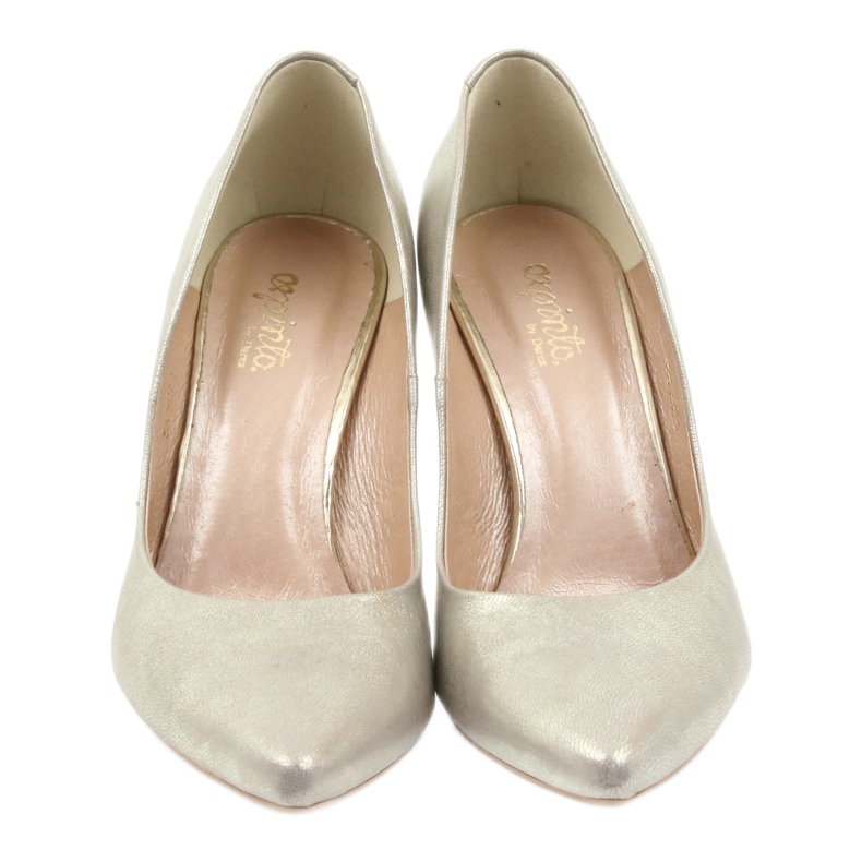 Espinto metallic pumps on the Złote 456/72 heel golden 3