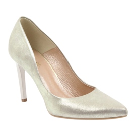 Espinto metallic pumps on the Złote 456/72 heel golden 1