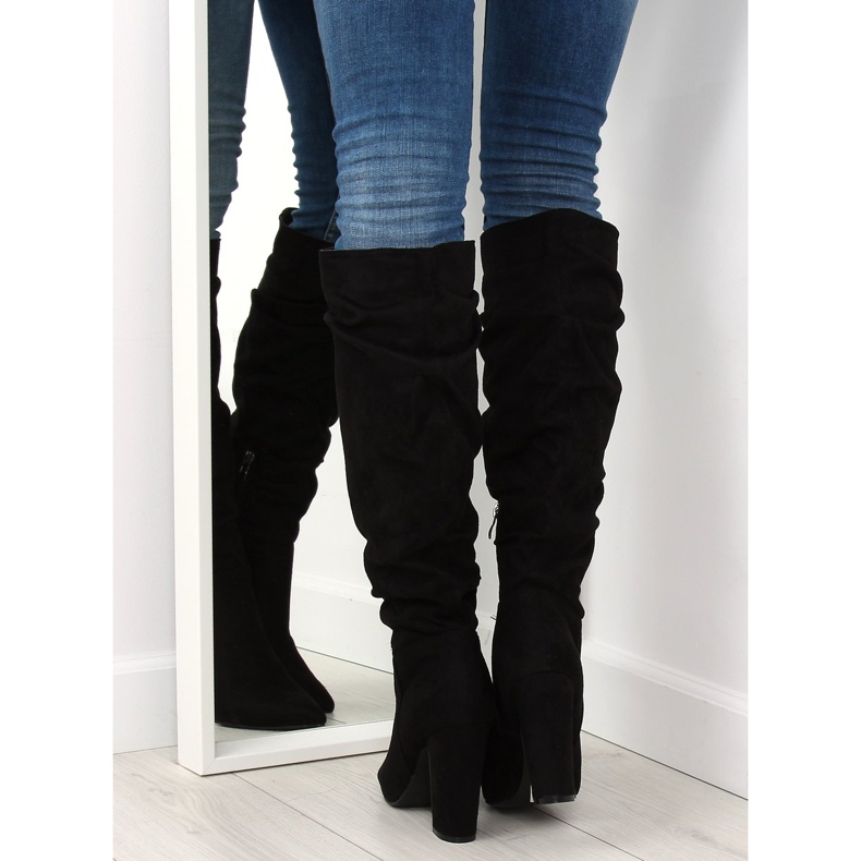 Black high-heeled boots SY48P Black 1