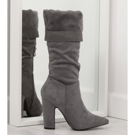 Gray high-heeled boots SY48P Gray grey 2