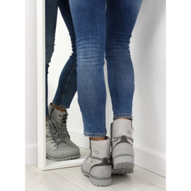 Warm women's gray boots GD-CC-18 LT.GRAY grey 1