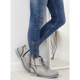 Warm women's gray boots GD-CC-18 LT.GRAY grey 2