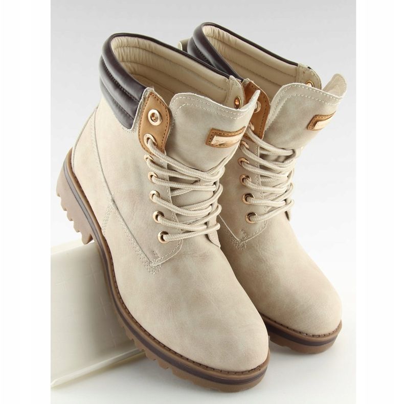 Ladies' beige timber boots GD-ZN27 Beige 2