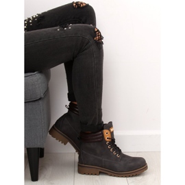 Women's dark gray timber boots GD-ZN27 Darkgrey 1