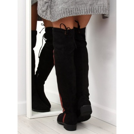 Over-the-knee boots with black stripe HFN-0296-2 Black 2