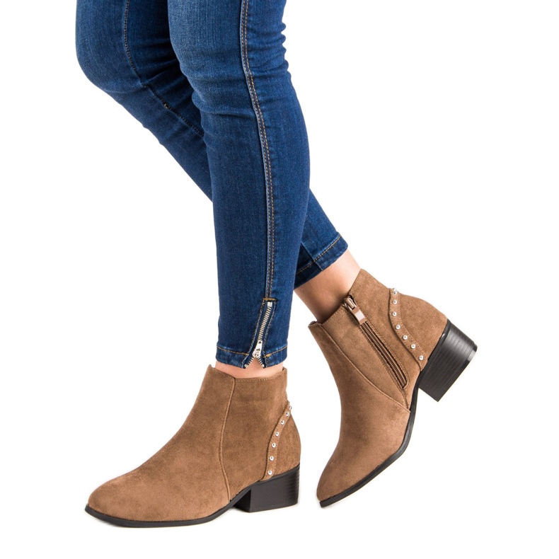 Casual Suede Booties brown 1