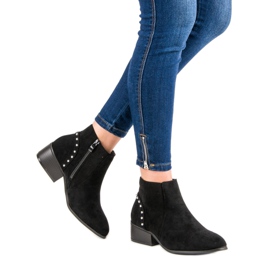 Casual Suede Booties black 1