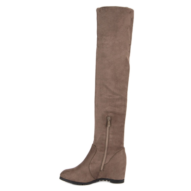 Super Me High wedge boots brown 1