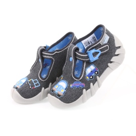 Befado 110P341 gray children's slippers blue grey 3