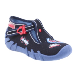 Befado children's shoes 110P305 slippers blue red navy blue 1