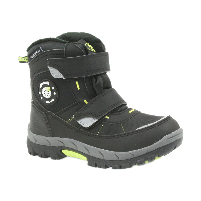 American Club American boots winter boots with a membrane of 1122 black green 1