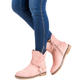 Comfortable autumn boots pink 2