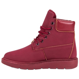 Small Swan Fashionable maroon Trappers red 1
