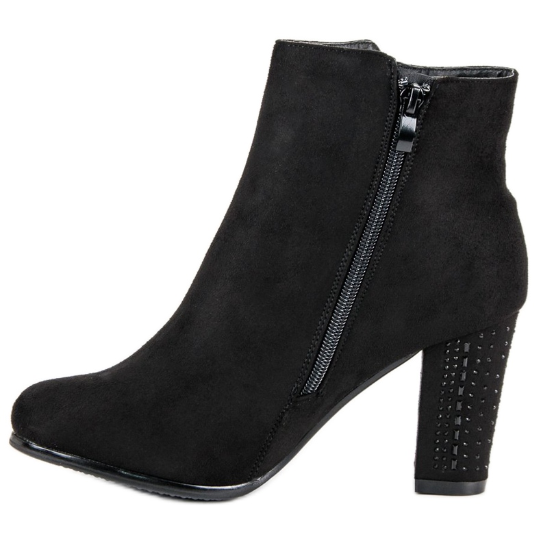 Elegant suede boots black 1