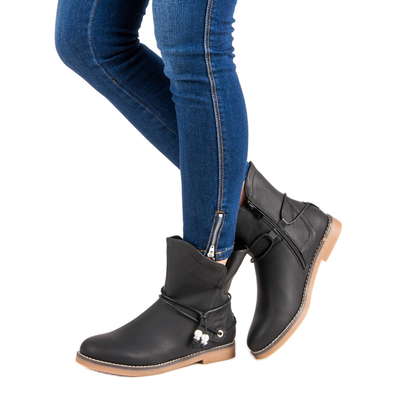 Comfortable autumn boots black 1
