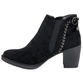 Casual high-heeled boots black 1