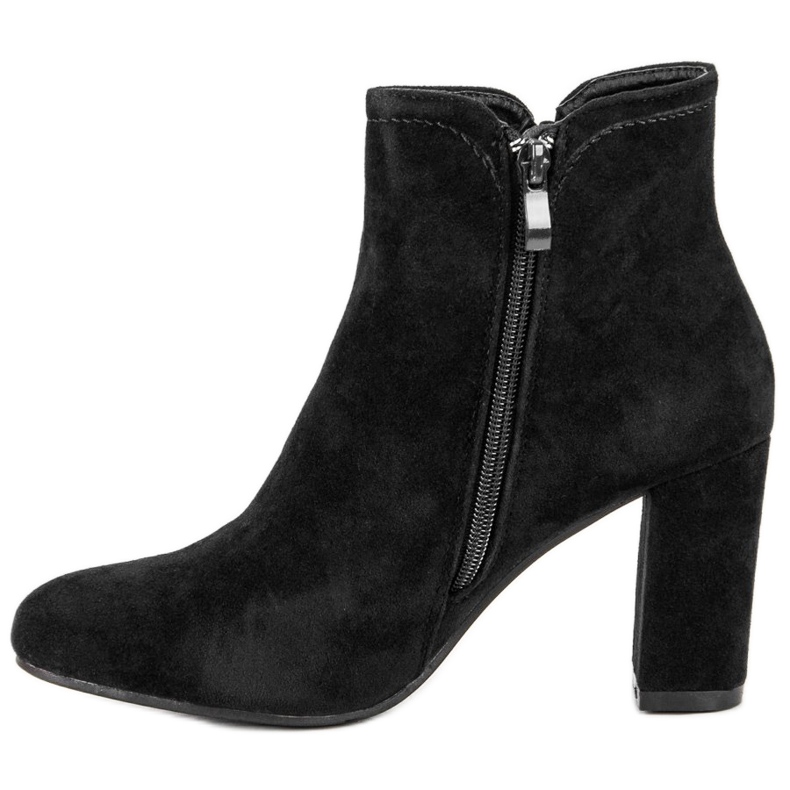 Suede ankle boots on the post black 1