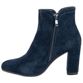 Suede ankle boots on the post black blue 1 Suede ankle boots on the post black blue 1