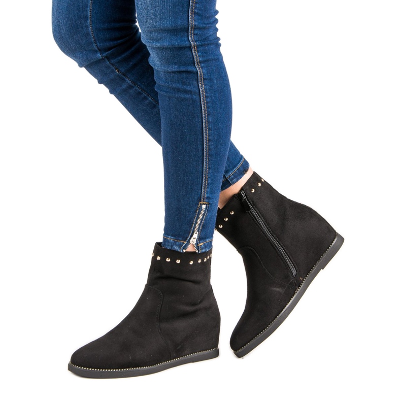 Seastar Suede Wedge Boots black 1