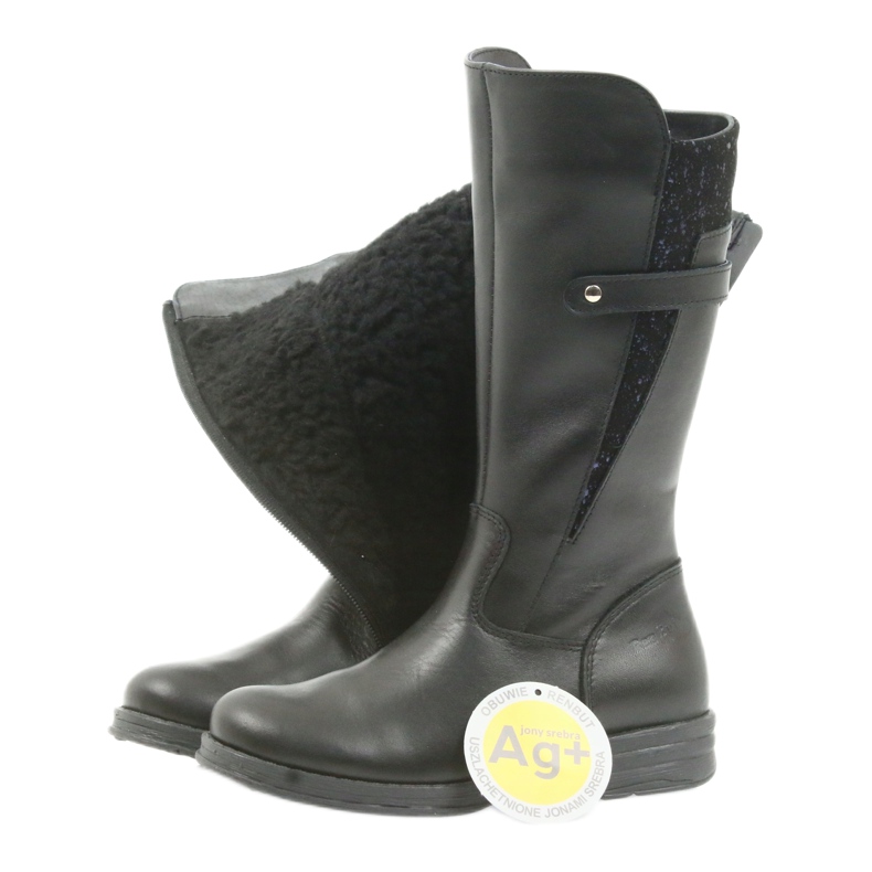 Ren But black long boots 4371 navy blue 5 Ren But black long boots 4371 navy blue 5