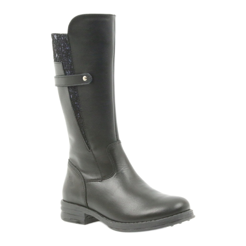 Ren But black long boots 4371 navy blue 1