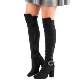 Seastar Black Thigh-boots On A Post 1