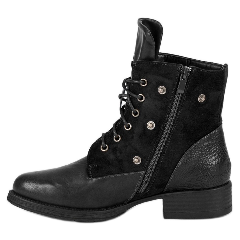 Black Bikery Boots 1