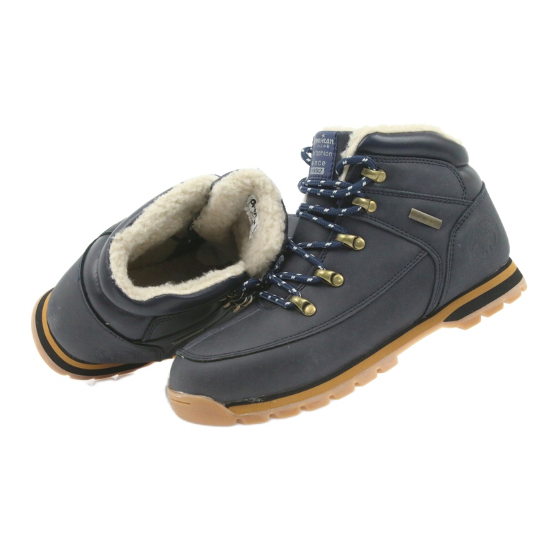 American Club American high boots winter boots 152619 navy blue 4