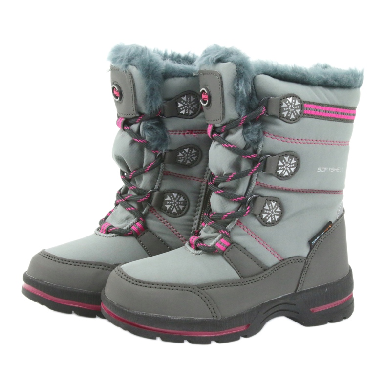 American Club American winter boots with a 702SB membrane grey pink 3