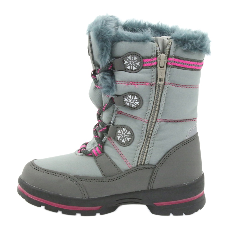 American Club American winter boots with a 702SB membrane grey pink 2