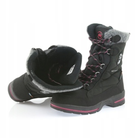 American Club Black softshell snow boots with American SN19 / 20 membrane pink grey 4