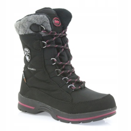 American Club Black softshell snow boots with American SN19 / 20 membrane pink grey 1