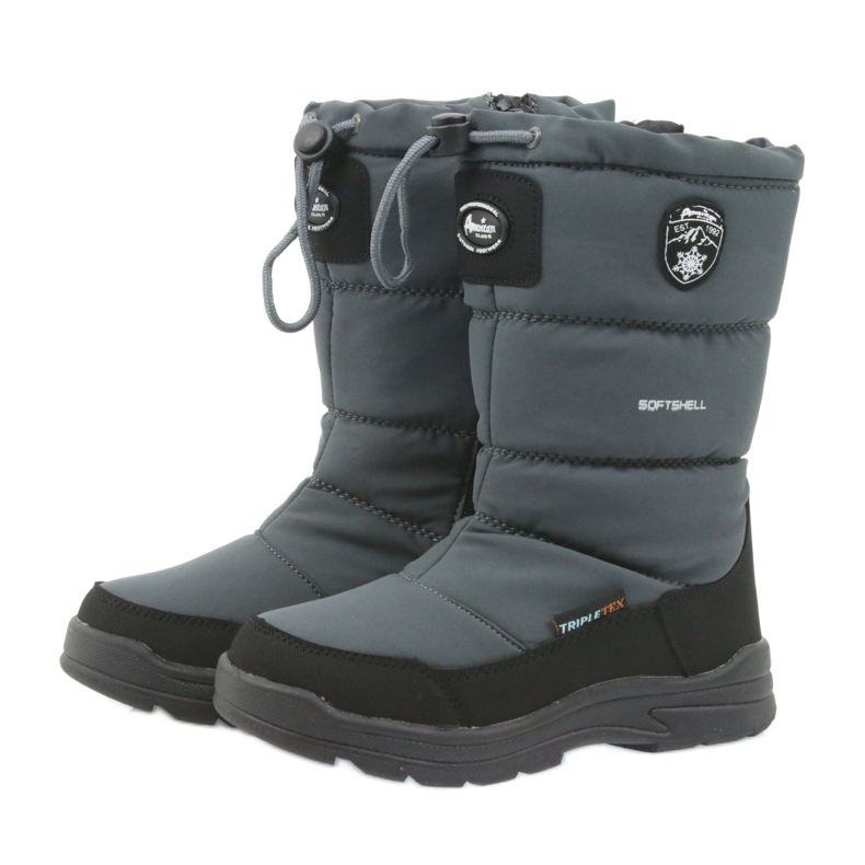 American Club Snow boots with American 801SB gray membrane black grey 3